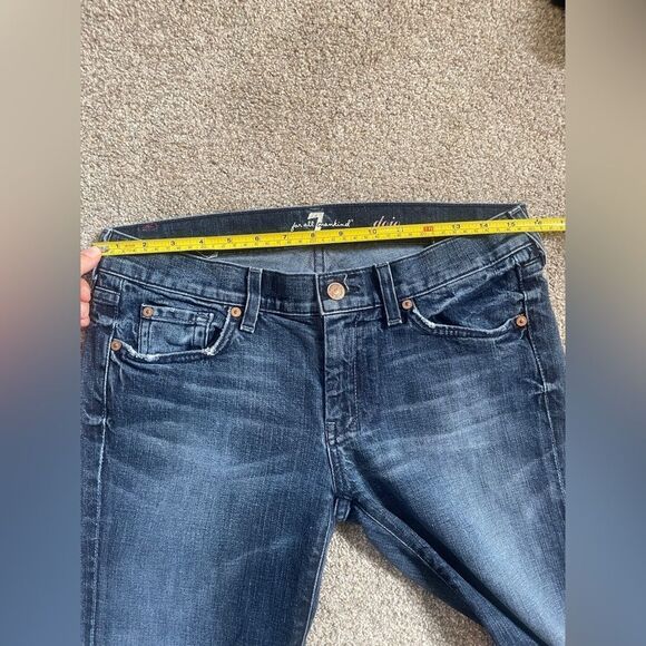 SEVEN FOR ALL MANKIND CROPPED DOJO FLARE LEG CAPRI JEANS sz 29 - Picture 11 of 14